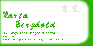 marta berghold business card